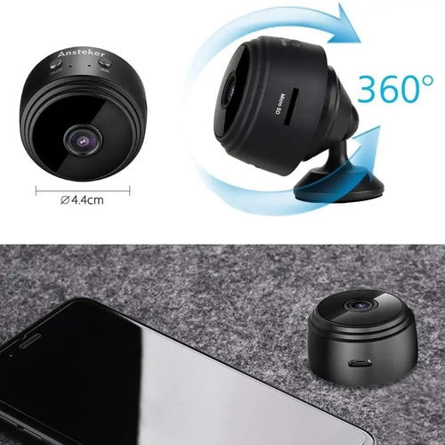 Camara De Seguridad Mini Camara A9 2mp Vision Nocturna Color Negro