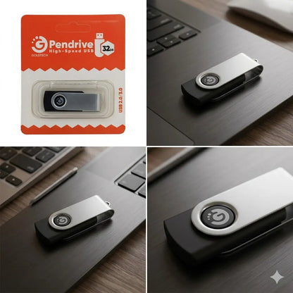 Pendrive Memoria Usb 32gb 3.0 Alta Velocidad Pc Mac Laptop Negro