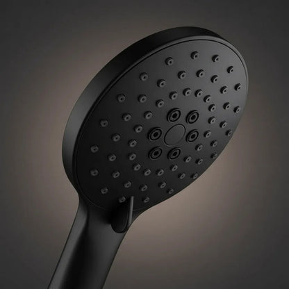 Duchero Manual Baño Barra Soporte Manguera Ajustable Lluvero Negro Mate