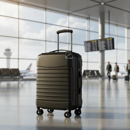 Valija Viaje Grande Rigida Expandible 4 Ruedas Tsa 25 PuLG Negro Rayas