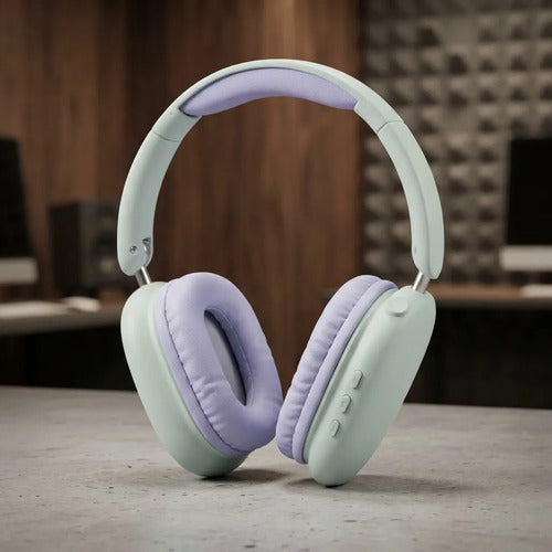 Auriculares Inalámbricos Plegables Micrófono Bluetooth 5.3 Rosa