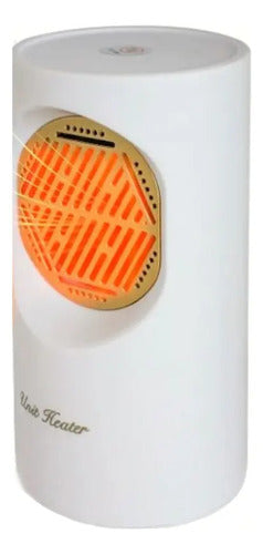 Mini Calefactor Eléctrico Cerámico 400w Portátil Estufa Blanco