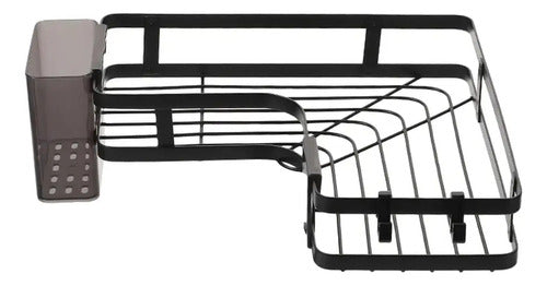 Organizador Estante Colgante Baño Ducha Pared Adhesivo X2 Negro