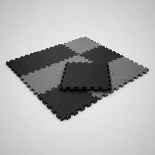 Piso Tatami Encastrable Antigolpe Goma Eva Antideslizante Gris Oscuro Puzzle / Encastrable