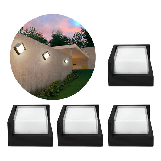 Set X4 Foco Pared Aplique Exterior Lampara Luminaria