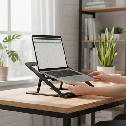 Base Soporte Notebook Tablet Portatil 6 Niveles Plegable Negro