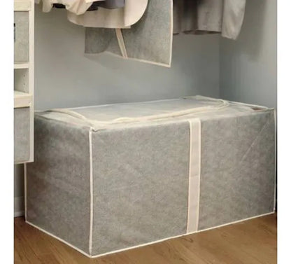 Bolsa Organizadora Ropa Manta Guardarropa Cierre 88x48x52cm Beige