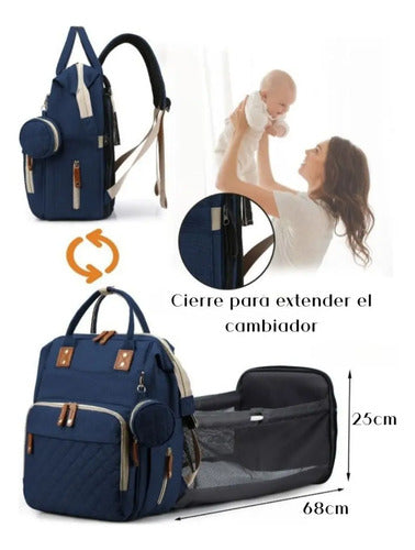 Mochila Maternal Convertible Con Cambiador