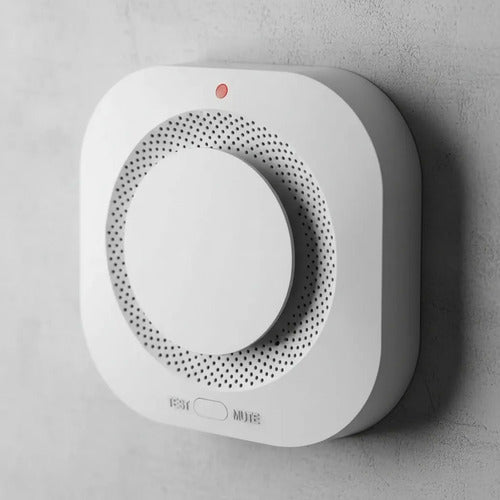 Detector Humo Wifi App Tuya Alarma Alta Sensibilidad Blanco