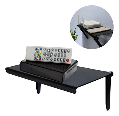 Soporte Repisa Estante Ajustable Tv Para Canalera Tv Box Negro