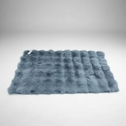 Alfombra Felpa Decorativa Relieves Suave 60x120cm Afelpada 1.2 M 60 Cm Gris