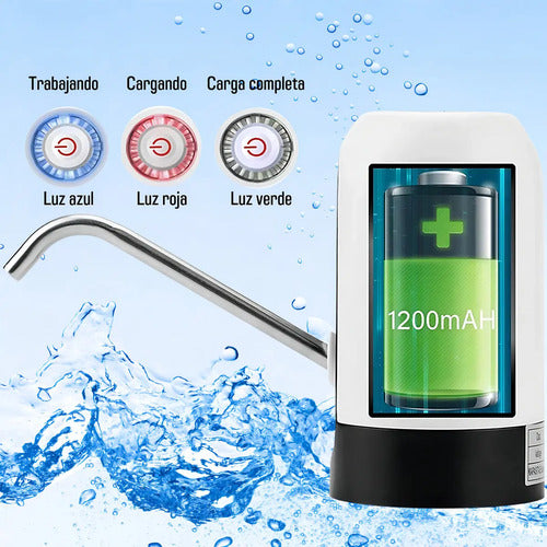 Dispensador De Agua Automático Para Botellon Recargable Color Blanco