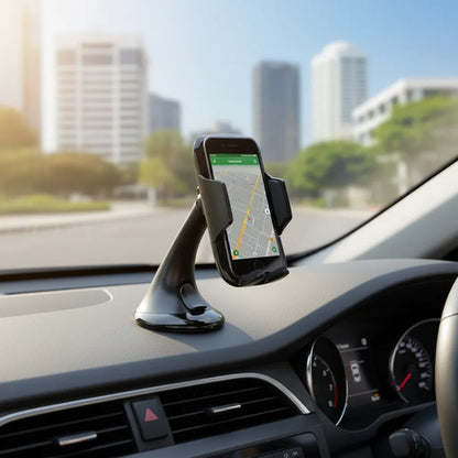 Soporte Porta Celular Auto Parabrisas Tablero 360 Ajustable Negro