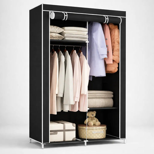 Ropero Guardarropa Tela Tnt Organizador 165x87x45cm Armado 5 Colores Según Stock