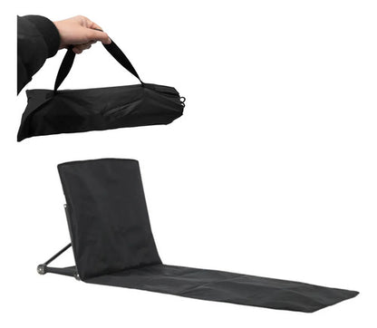 Silla Plegable Playa Camping Respaldo Bolso Portatil 100cm Negro