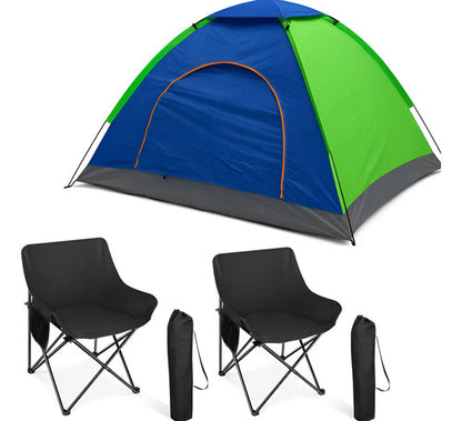 Carpa 3 Personas Iglu 200x150cm + 2 Sillas Plegables Camping Varios