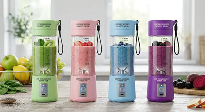 Licuadora Portatil Varios Colores Usb Recargable Vaso Batido Celeste