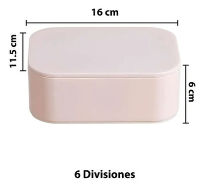 Caja Organizador Cosmeticos Maquillaje Accesorios Con Espejo Varios