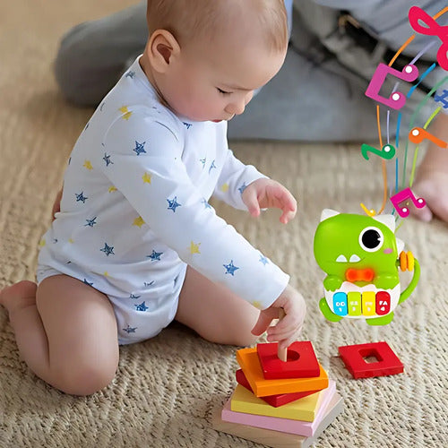 Juguete Interactivo Para Niños Piano Con Luz Y Sonido Niños Amarillo