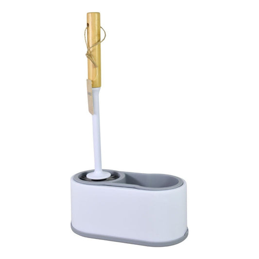 Escobilla Cepillo Inodoro De Silicona Con Base Colgante