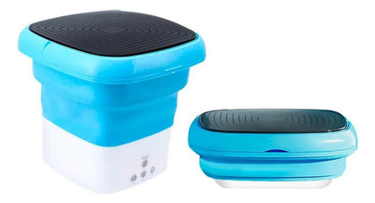 Lavadora Plegable Portatil 4.5l Centrifuga Enjuaga Lavarropa Celeste