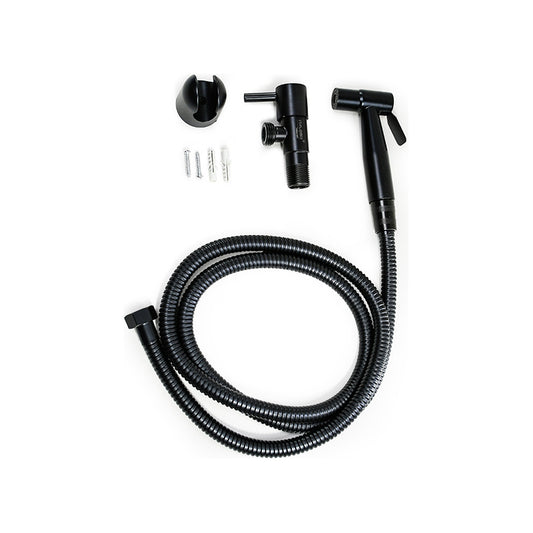 Ducha Higienica Negra Griferia Grifo Baño Con Boton