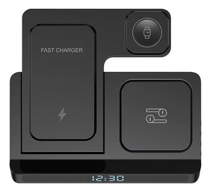 Wiwu Cargador Inalámbrico 5 En 1 Power Air Plegable Wi-w006 Color Negro