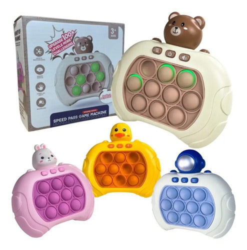 Mini Consola De Videojuegos Pop It, Juguete Electrónico Antiestrés, Color Marrón