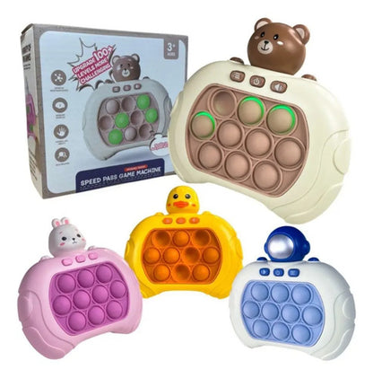 Mini Consola De Videojuegos Pop It, Juguete Electrónico Antiestrés, Color Marrón
