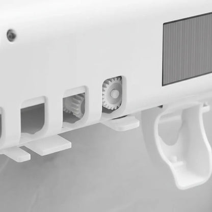 Dispensador Pasta Dental Esterilizador Uv Cepillos Plástico Blanco
