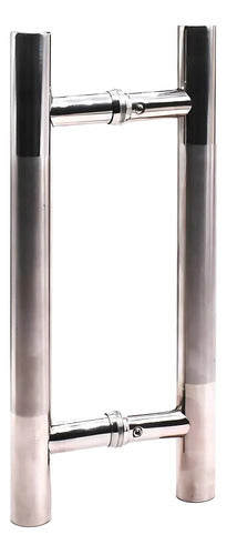 Manija Para Puerta Manijon Metalico 30x2.5cm Plateado
