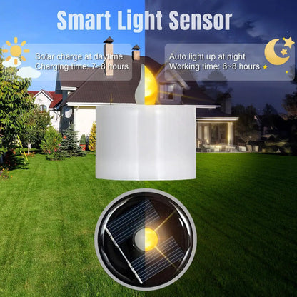Lampara Led Vela Decorativa Solar Jardin Pack 6 Unidades