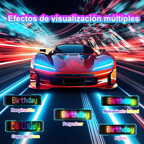Letrero Led Programable Spardar Para Carro, Ojos De Diablo Y Ángel Con Control Bluetooth Y Usb