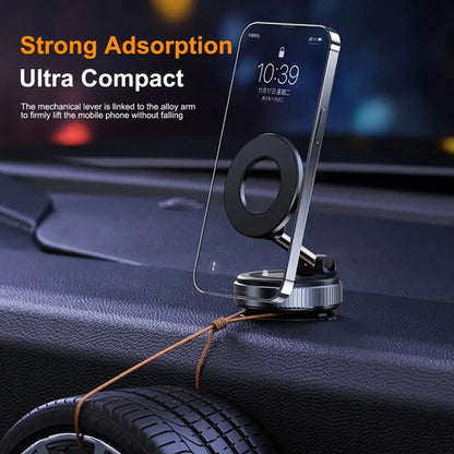 Soporte Magnetico Celular Giratorio 360 Ventosa Resistente Negro