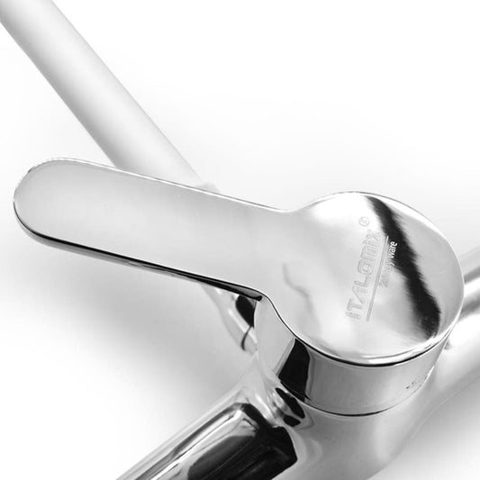 Grifo Monocomando 20cm Flexible Cocina Cromado Mesada Pared