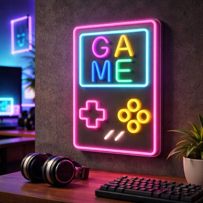 Letrero Neon Consola Retro Gamer Habitacion Decoracion Usb Multicolor