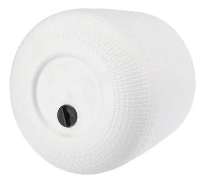 Maceta Decorativa Plástica Texturada Redonda Plato Drenaje Blanco