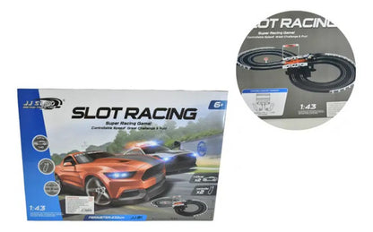 Pista De Carreras 2 Autos 2 Controles Joysticks Infantil Negro