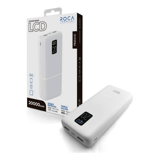Power Bank 20.000mah Cargador Portatil Con Pantalla Lcd Usb