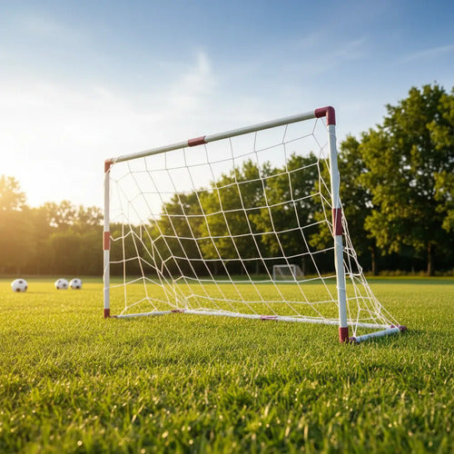 Arco Fútbol Infantil Pvc Pelota Inflador 97x64x35cm Portería Aleatorio