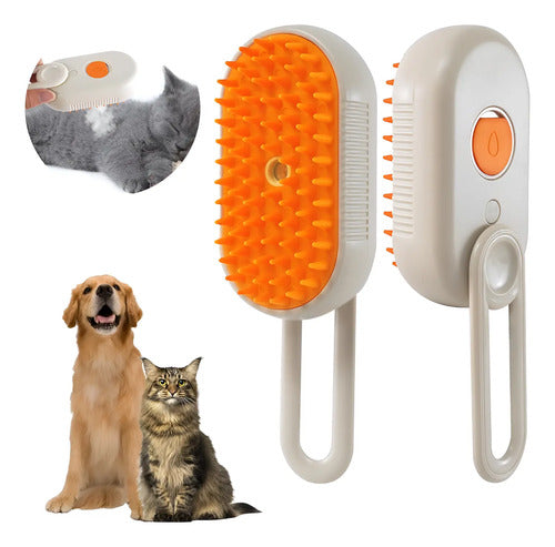Peine Cepillo Vapor Para Mascotas Perro Gato Recargable Usb