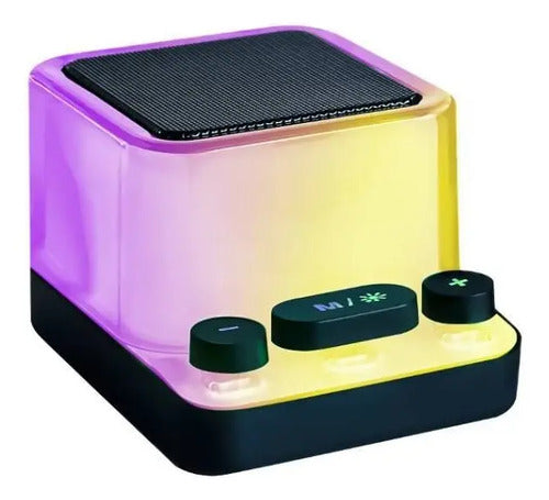 Parlante Portatil Bluetooth Con Luces Led Rgb 800mah Negro