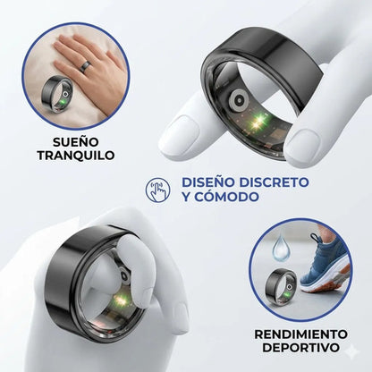 Anillo Inteligente Monitoreo Sueño Talle 12 Ios Android Negro 12