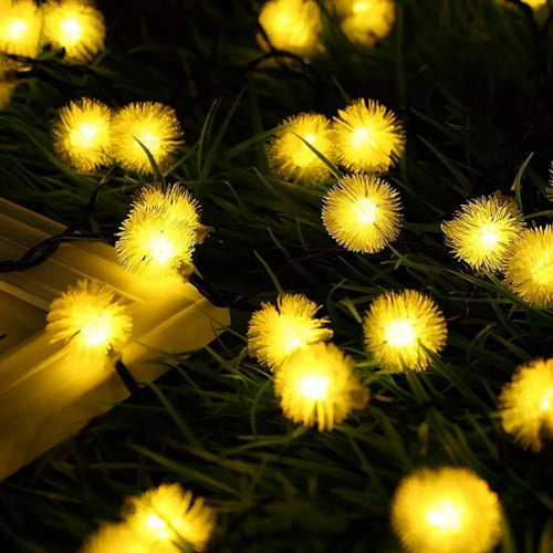 Guia Solar Guirnalda Luces Led Calidas Y Rgb Lamparas 5 Mts