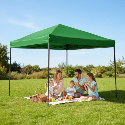 Lona Pared Gazebo 3 Lados Oxford 210 Toldo Lateral Poliester Verde