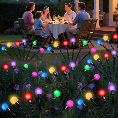 Set X2 Luces Solares Led Jardin Estaca Lampara Exterior Foco