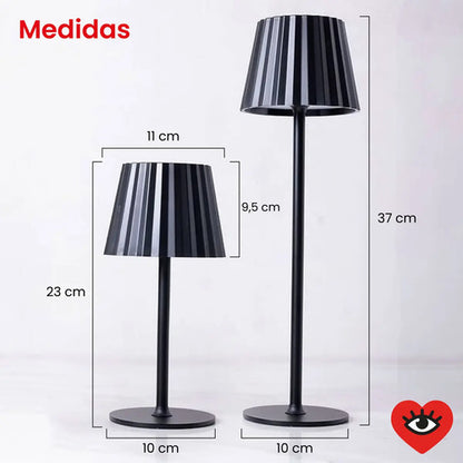 Lampara Velador Led Touch Recargable Usb Dimerizable Negro Blanco