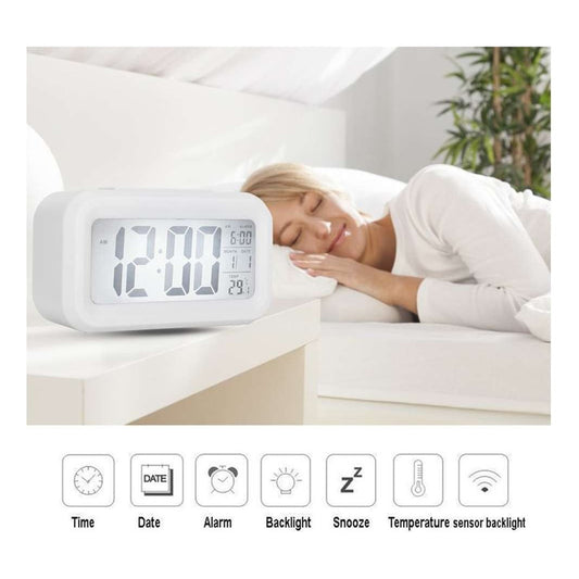 Reloj Despertador Rectangular Con Numeros Grandes