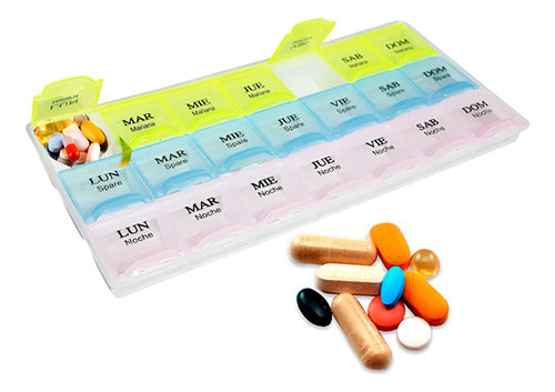 Pastillero Semanal Organizador Medicamentos En Español Varios