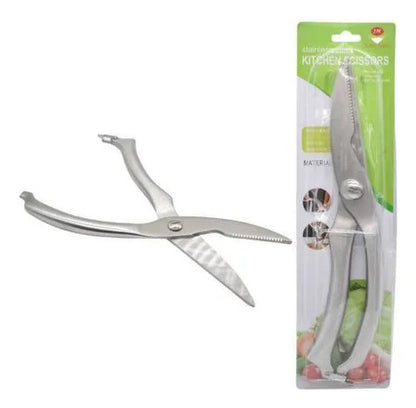 Tijera Cocina Multiuso Vegetal Acero Inoxidable Blister 25cm Plateado